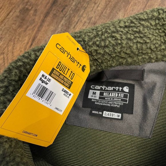 Carhartt Fleece 1/4 Relaxed Fit Fleece Jacket - Basil Heather - Picture 5 of 12